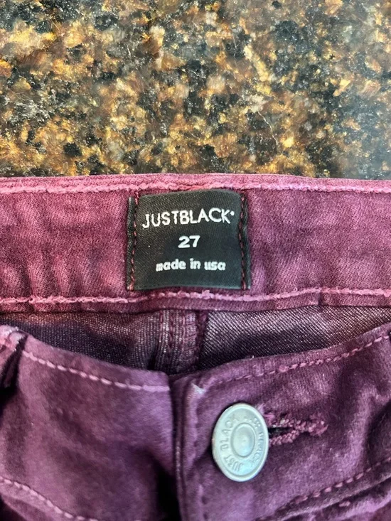 Just Black Addison Women’s Skinny Jeans/Jeggings Size 27/4 Burgandy - Picture 4 of 7